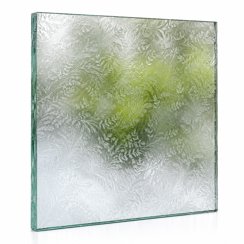 Ice textured glass sample