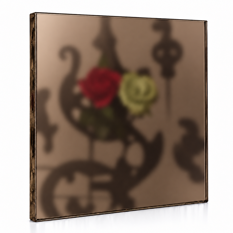 Tea tinted glass sample