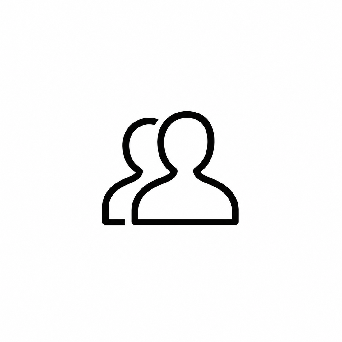 Two people icon representing measurement assistance