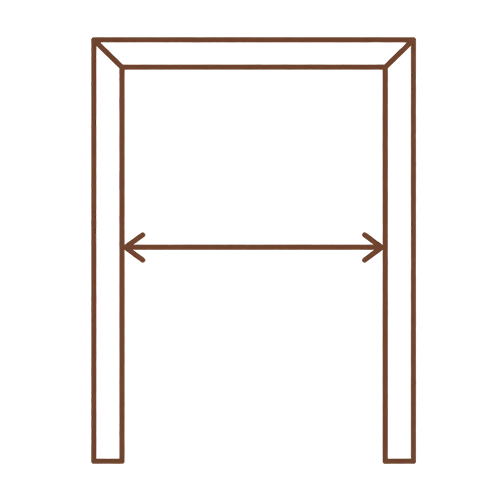 Door rough opening measurement icon
