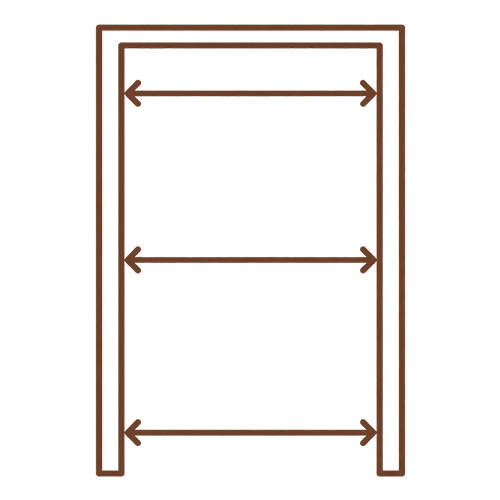 Framed door measurement icon