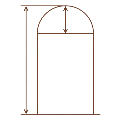 Arched door opening measurement icon