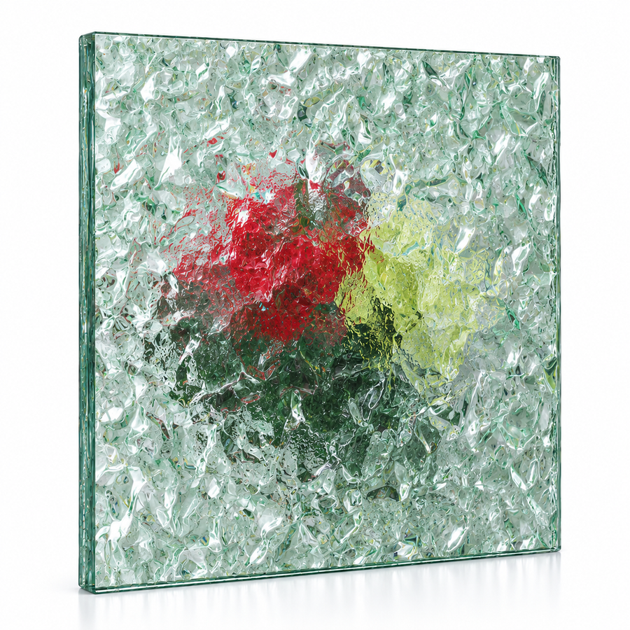 Green Diamond textured glass sample