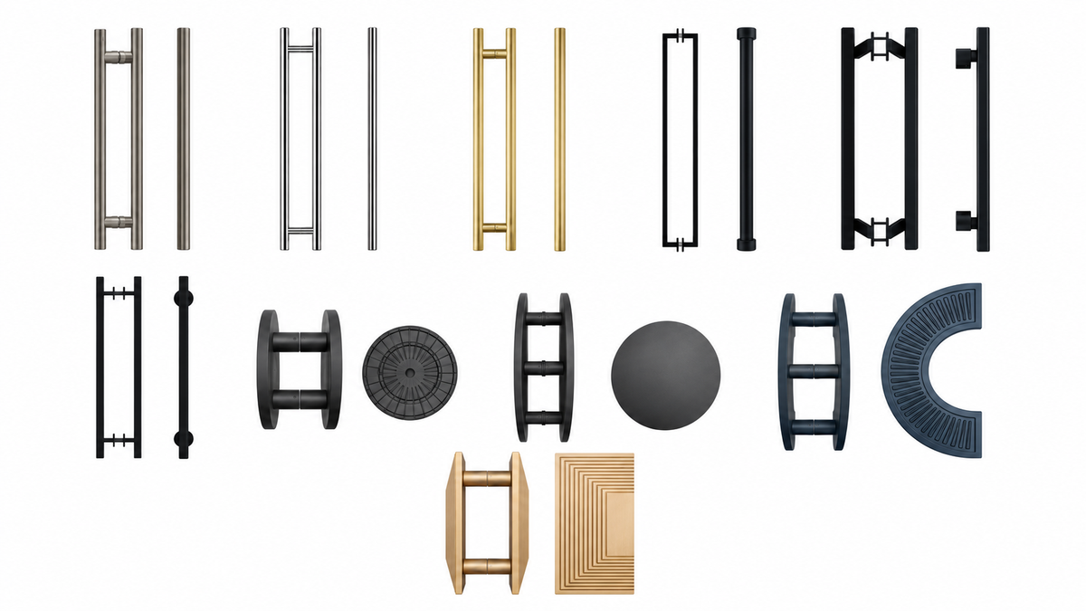 Modern iron door handle selection chart